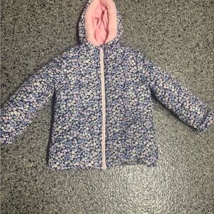 Floral Kids Jacket with Pink Lining
